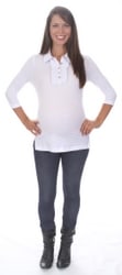 White High Neck Top Cascading Ruffle-1
