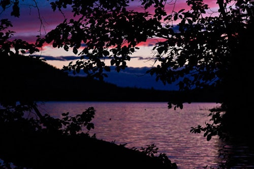 sunset on the lake sunset lake