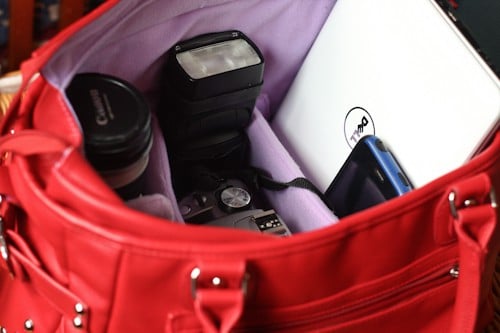 blogger's camera bag
