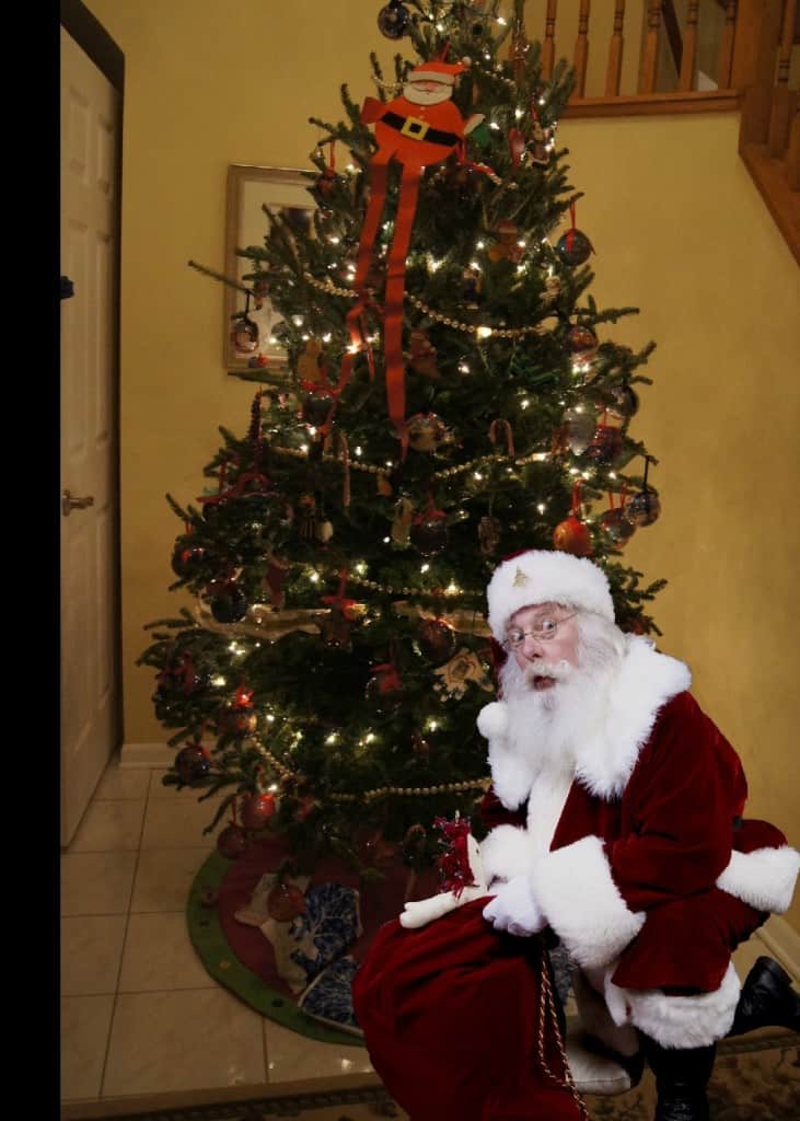 Santa By Our Tree