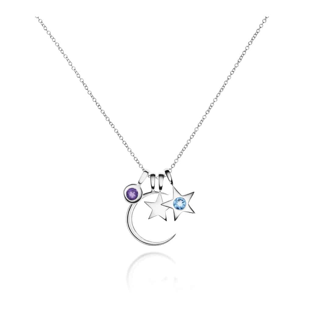 moon & stars birthstone charm necklace (high res)