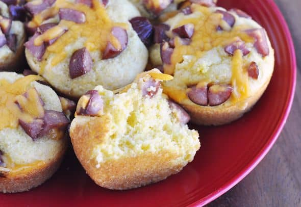 cheddar corndog muffins