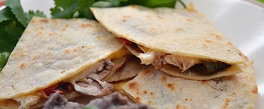 roasted pepper chicken quesadillas