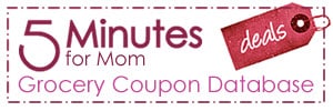 5 minutes for deals coupon database