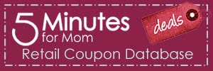 5 minutes for retail coupon database