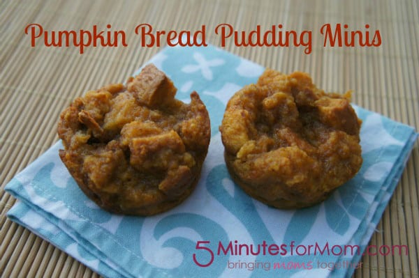 pumpkin bread pudding minis pin