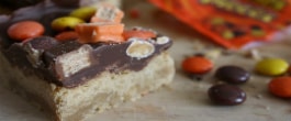 Thumbnail image for Leftover Halloween Candy? Make Shortbread Candy Bars (With Recipe Linky)