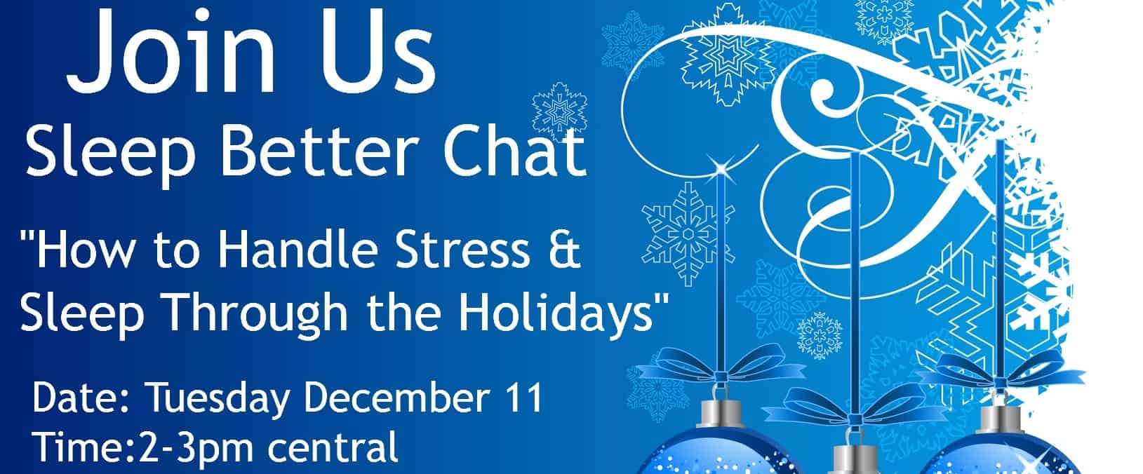 Thumbnail image for Join Us for the #SleepNumber Sleep Better Chat <br />How to Handle Stress & Sleep During Holidays