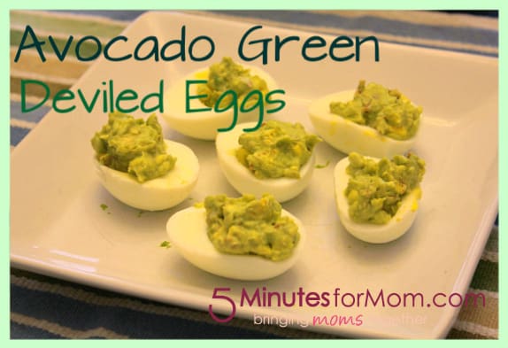 avocado green deviled eggs