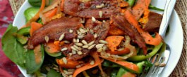 Thumbnail image for Spinach, Sweet Potato and Bacon Salad