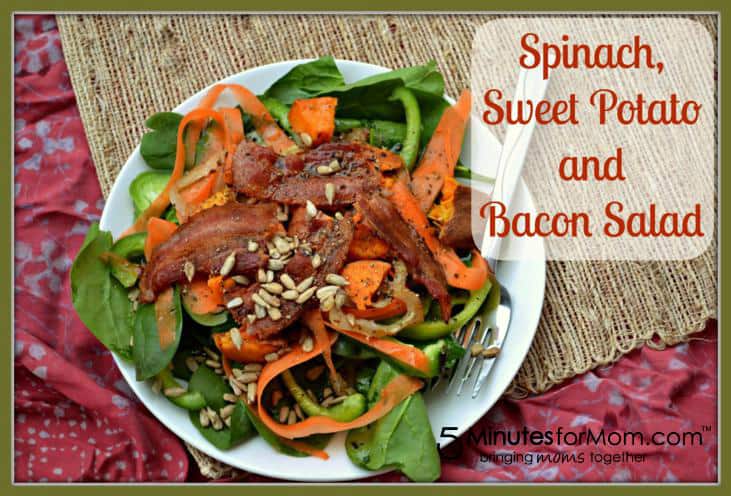 sweet potato bacon spinach salad