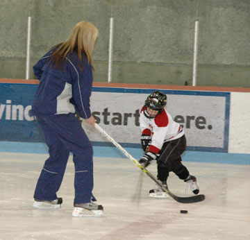 Wordless Wednesday – Jackson and His Hockey Coach