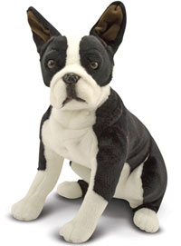 Boston Terrier Life Size Stuffed Animal