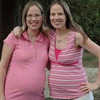 Susan and Janice at 37 weeks