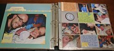 scrapbook with embellishments