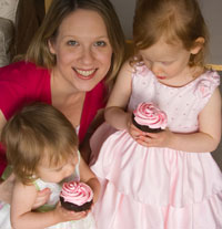 Susan with Sophia and Julia