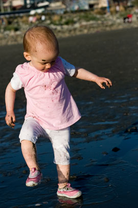 Olivia at the beach