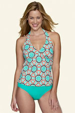 Beach Living V-neck Halter Tankini 