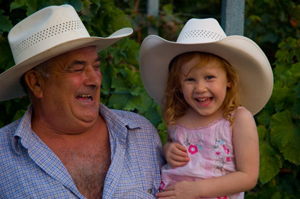 Julia with her Nonno