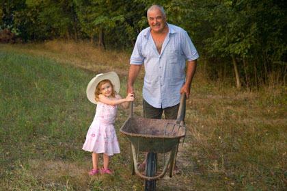 Julia with her Nonno