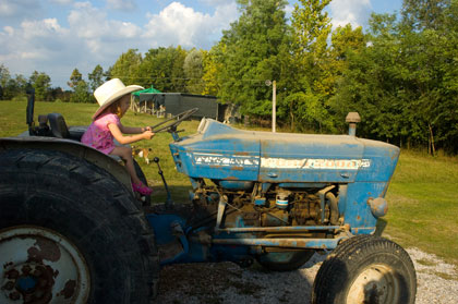 Julia on the Tractor