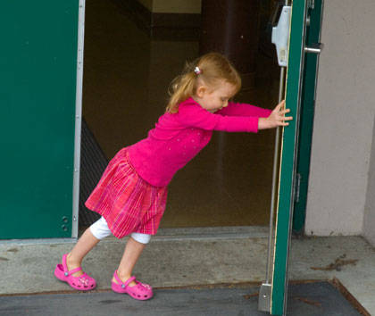 Julia on first day of school