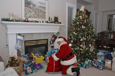 Santa in our living room