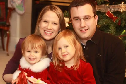 family Christmas photos - Sophia, Julia, Sue and Rob