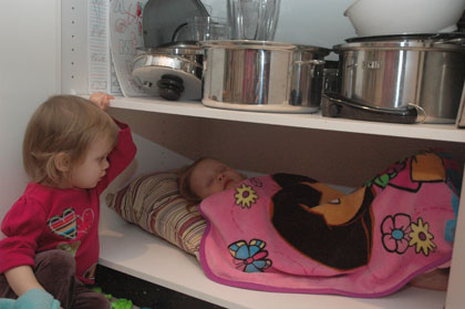 Julia Sleeping In Cupboard