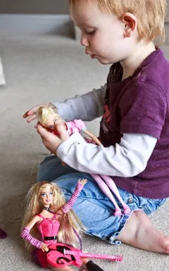 barbie-playing