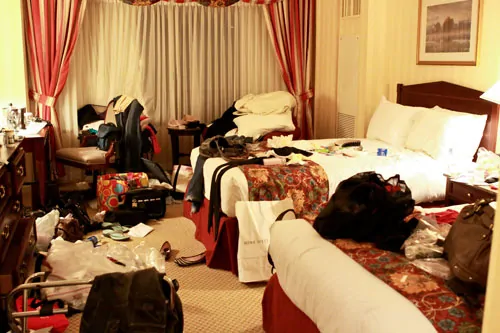 Packing up the Messiest Hotel Room in New York