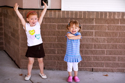 Olivia and Sophia at Preschool