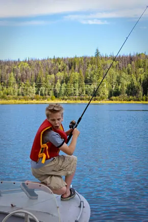 boy fishing