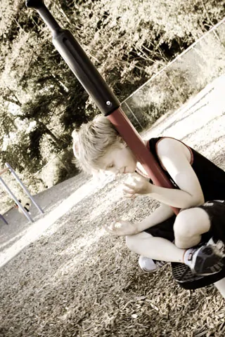 boy playing at playground