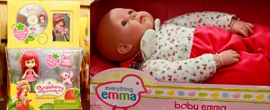 Strawberry Shortcake $3.00 at Marshalls, Baby Emma Doll $12.99 at T.J. Maxx