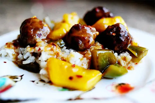 Meatballs with Peppers and Pineapple - Ree Drummond