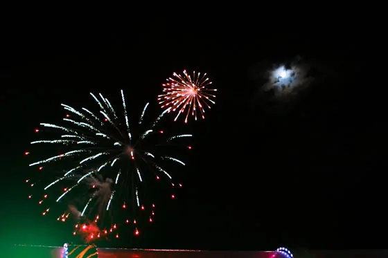 Fireworks at Sea on the Disney Dream - photo Janice Croze