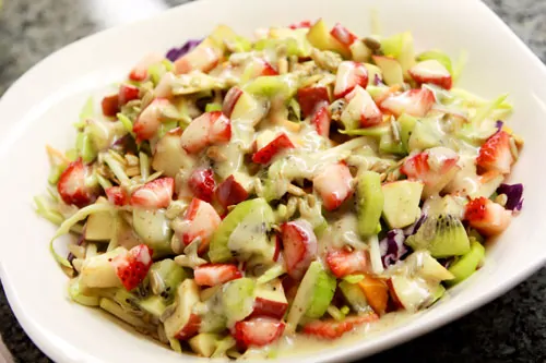 Weight Loss Tip - Broccoli Slaw Chicken and Fruit Salad