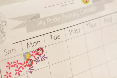 Potty Training Chart and Stickers