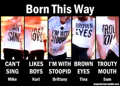 Glee Born This Way Shirts