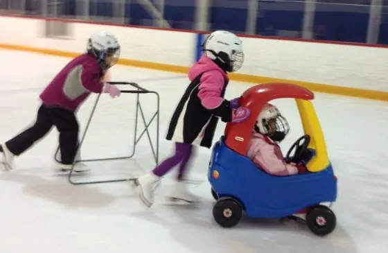 Julia, Olivia and Sophia on the ice