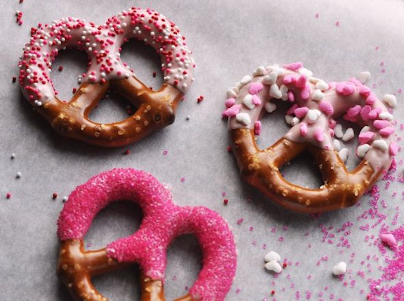 decorated pretzel twists