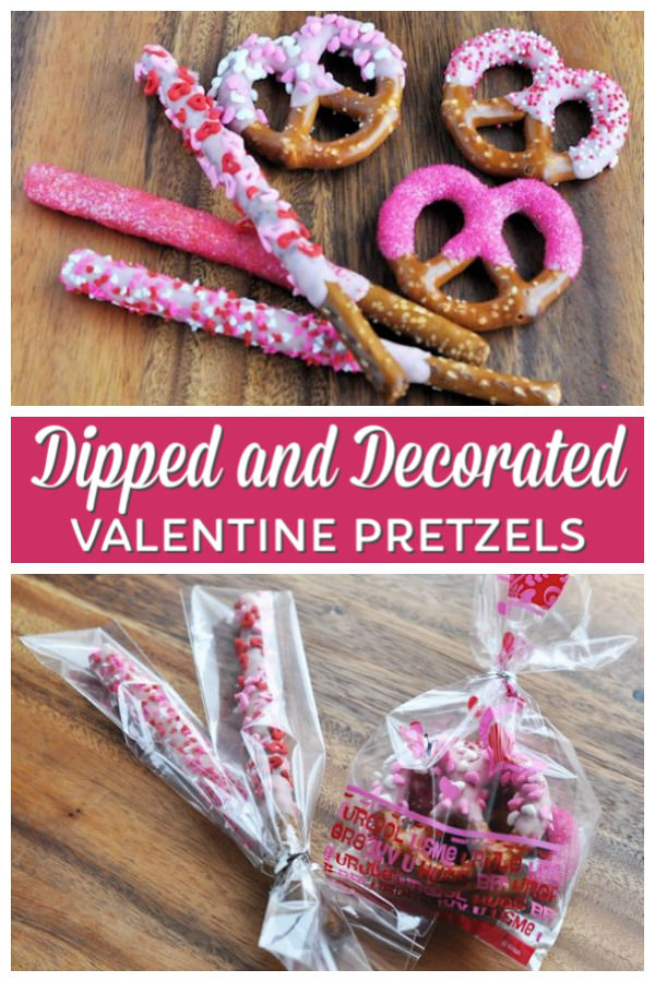 Valentine Pretzels - Dipped and Decorated Valentine Pretzels