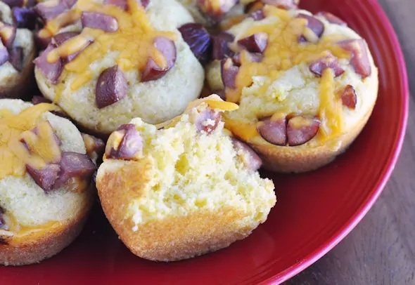 cheddar corndog muffins