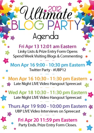 Ultimate Blog Party Agenda