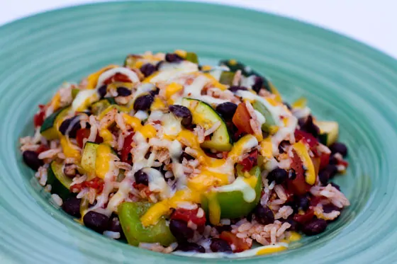 Zucchini, Black Bean and Rice Skillet recipe - the dish