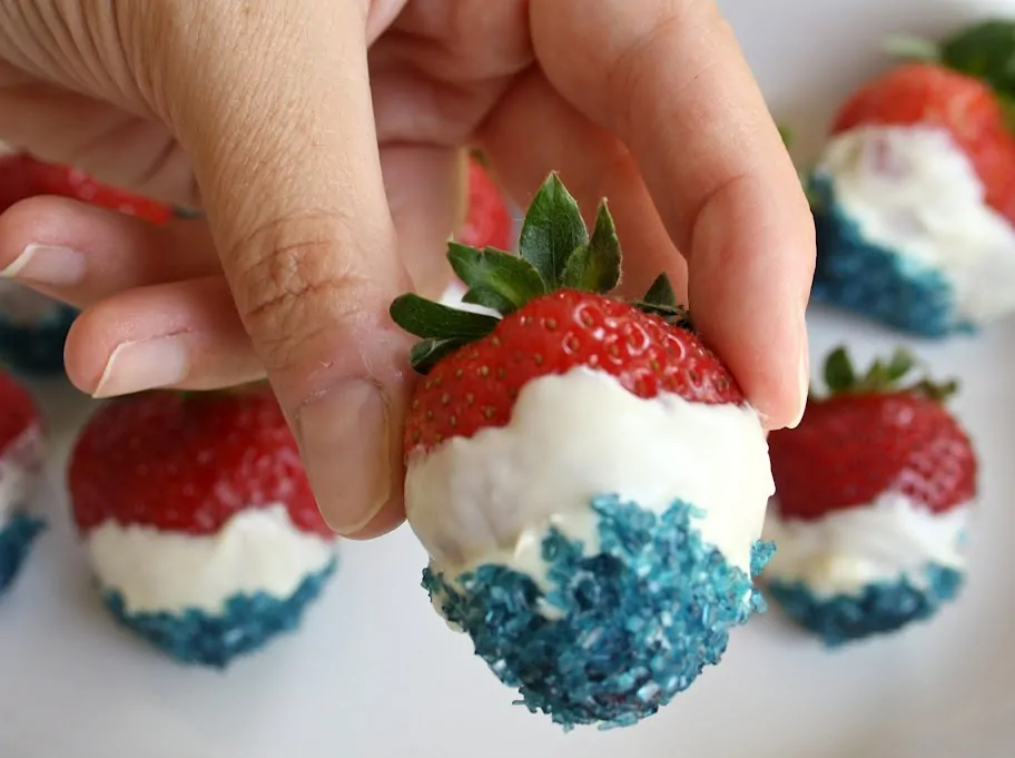 July 4 Red White and Blue Strawberries