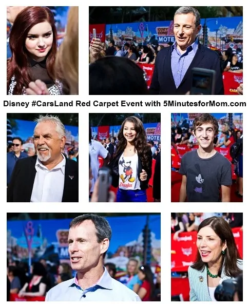 Disney Cars Land Red Carpet Event photo collage