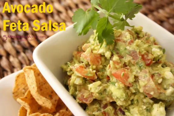 pinnable avocado feta salsa