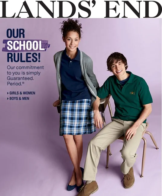 Lands end shop uniform shoes